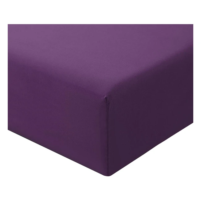 Ruikasi Superking Fitted Sheet Deep Purple - Soft Microfiber - 40cm Extra Deep Pocket - Ultra Deep Fit
