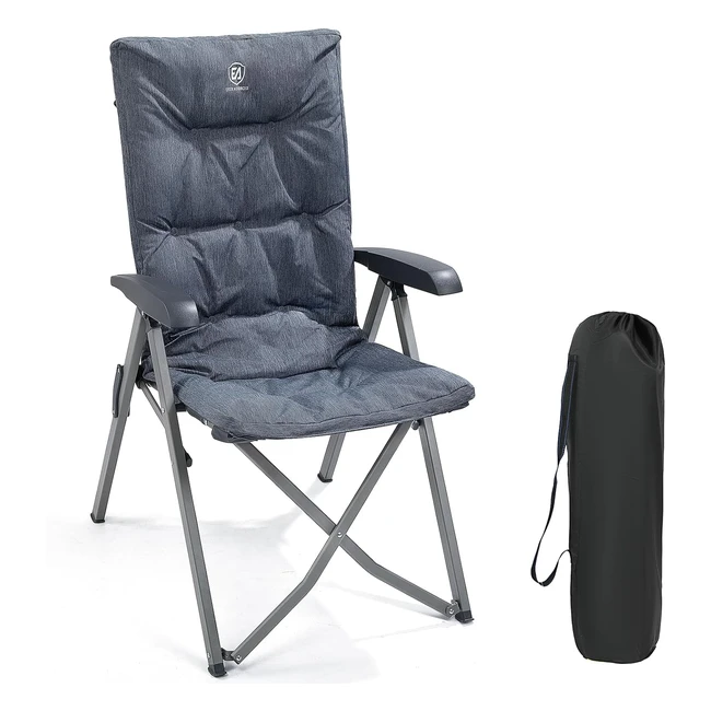 Chaise de camping pliable Ever Advanced 150kg 4 positions chaise longue jardin luxe