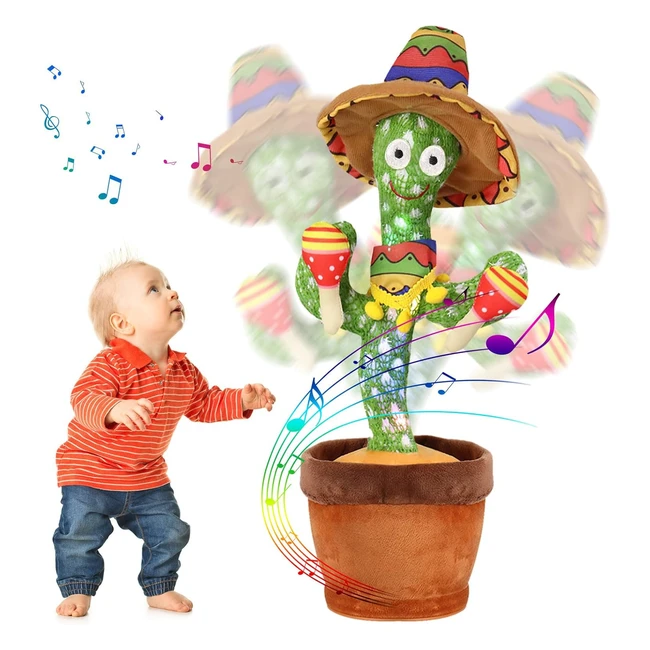 Peluche Cactus Dansant et Répétant - Jouet pour Enfants et Adultes