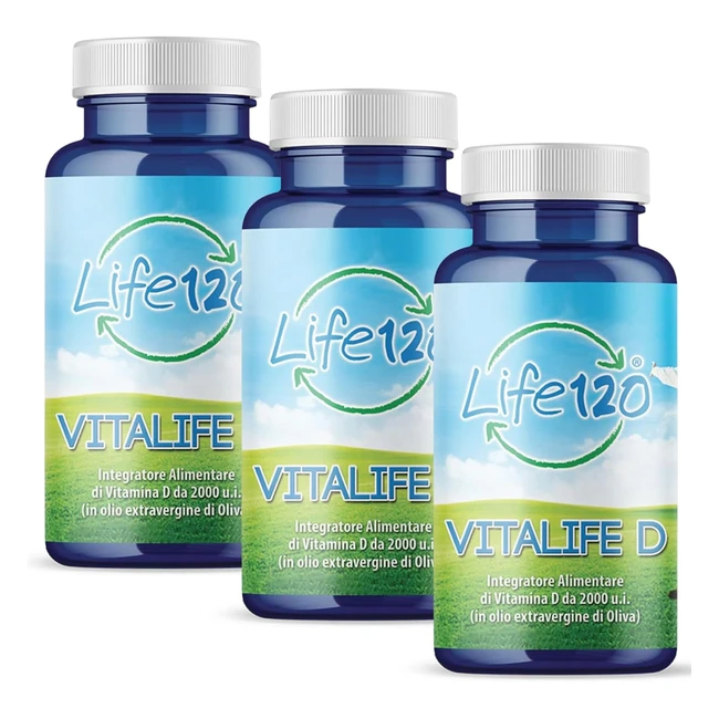 Vitalife D Integratore Alimentare Vitamina D 2000 UI 100 Softgel