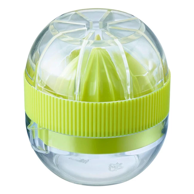 Exprimidor Westmark Pequeño con Recipiente y Tapa - Capacidad 50ml - Plástico Fresh and Fruity Transparente/Verde