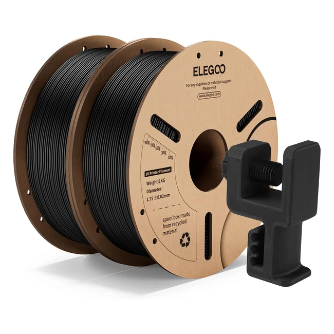 Filament PLA 175mm Noir 2kg - ELEGOO - Rf 002mm - Prcision Dimensionnelle