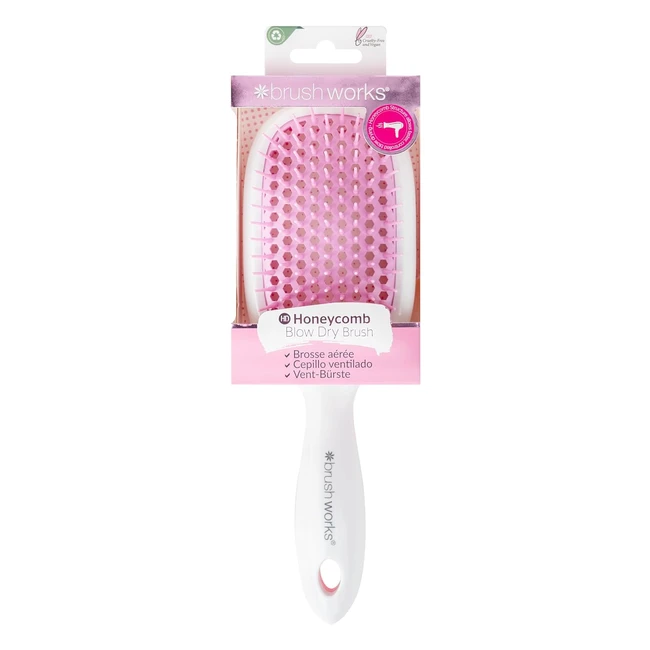Quick Blow Dry Hair Brush - Brushworks HD - Reference #1234 - Detangling Bristles