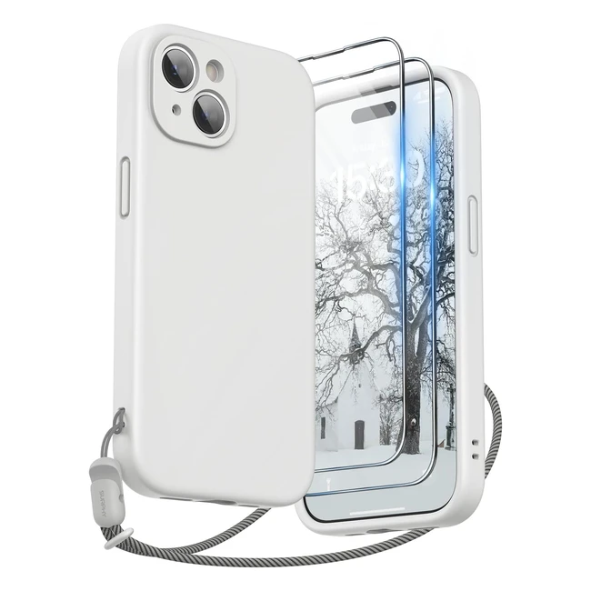 Cover iPhone 15 61 Surphy con 2 Vetro Temperato e Cordino - Protezione Fotocamer