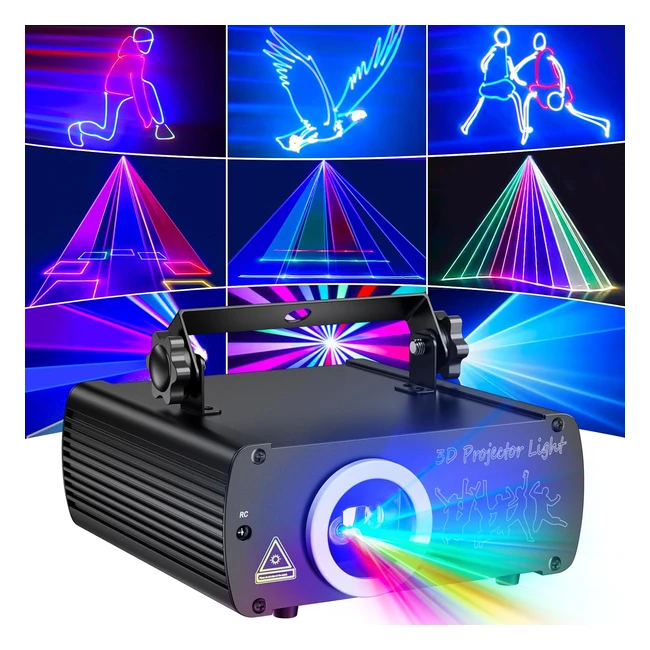 ehaho Jeux de Lumire DJ 3D RGB Animation Disco Soire avec Tlcommande DMX