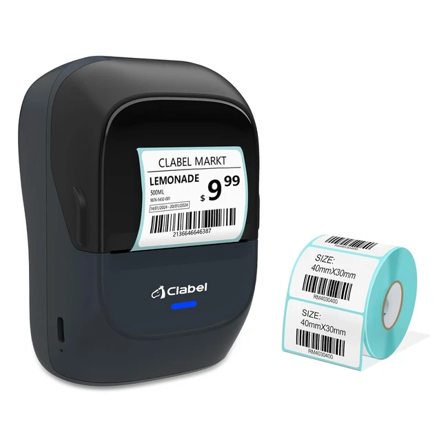 Impresora Etiquetas Autoadhesivas 221B Mini Termica Bluetooth Portatil Label Printer 4030mm Azul
