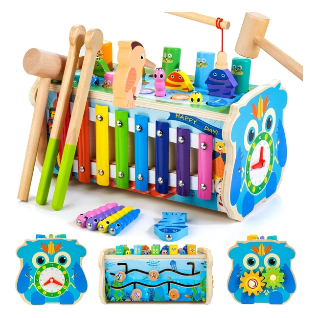 Giocattolo Martellante 7 in 1 Kidwill - Set Educativo Montessori per Bambini 1-3 Anni