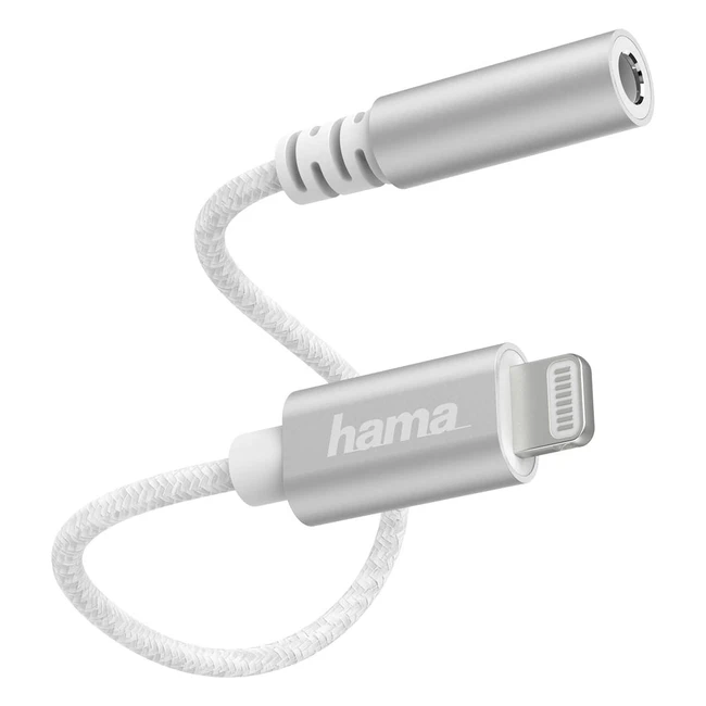 Hama Lightning Kabel 35mm Jack MFI Wei - Schnell Ladekabel fr Apple Gerte