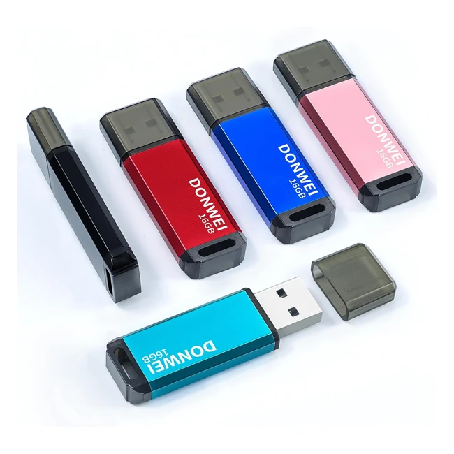 Chiavetta USB 16GB Pen Drive Pennetta USB 20 con LED per Backup Dati Set di 5