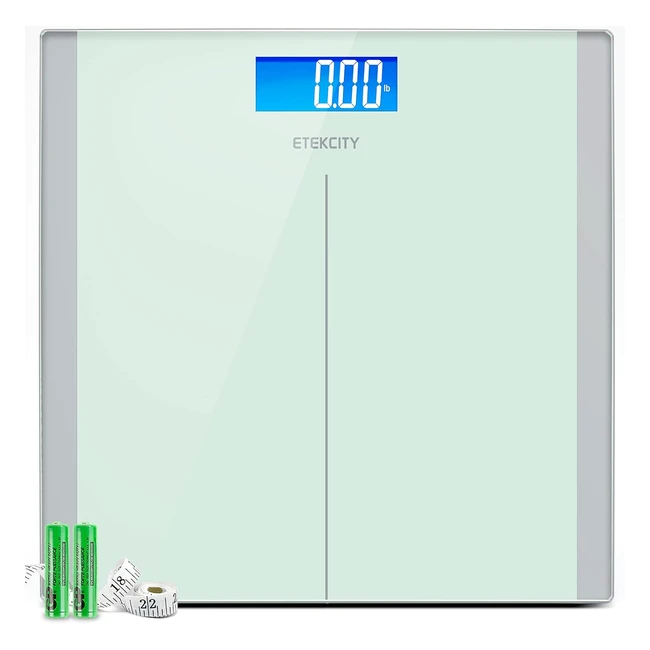 Etekcity High Precision Digital Body Weight Bathroom Scales 28 ST180 kg400 lb Backlight Display Slim Design White