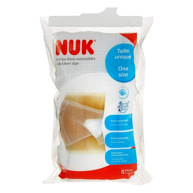 NUK Slip Jetable Maternité Filet Extensible Lot de 5 - Taille Unique