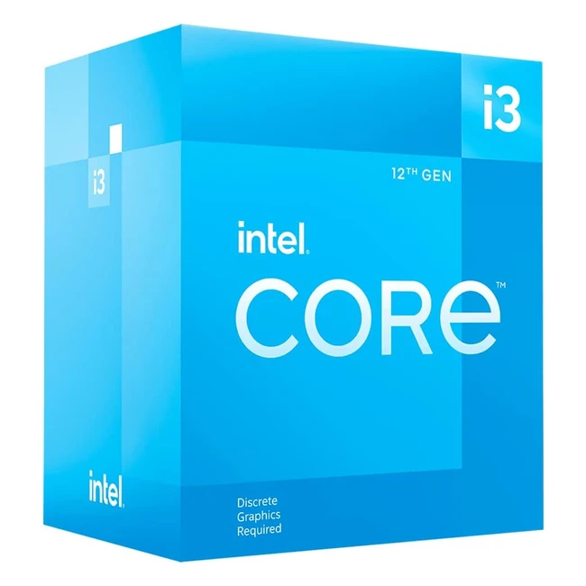 Processore Desktop Intel Core i3-12100F Cache 12M Fino a 430 GHz