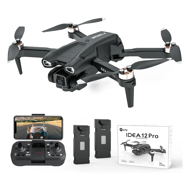 Drone 12Pro avec camra HD 1080p moteur brushless 135 ajustable 2 batteries