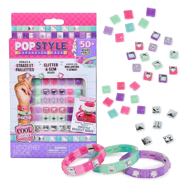 Cool Maker Popstyle Bracelet Maker Expansion Pack - 50 Gem Beads - DIY Arts  Cr