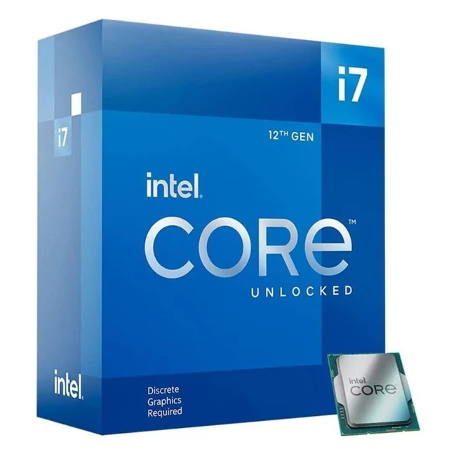 Procesador de escritorio Intel Core i7-12700KF 12 generacin 6 ncleos 36GHz