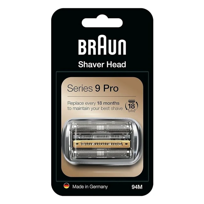 Braun Series 9 Pro Shaver Head Replacement 94M - Smooth Shave Technology