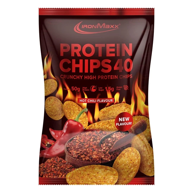 Ironmaxx Protein Chips 40 - Patatine Proteiche Chili Piccante - Ref 1 - Gusto I