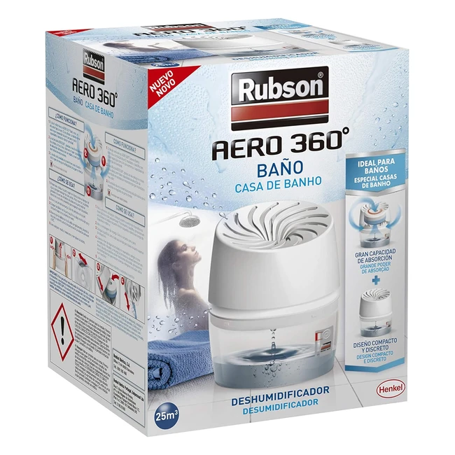 Deshumidificador Rubson Aero 360 sin cable - Absorbe humedad - Circulacin del 