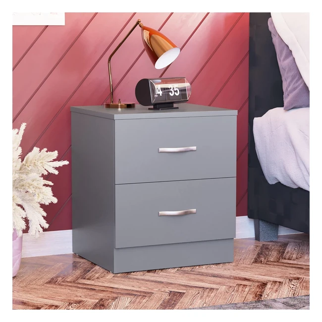 Gabinete Vida Designs Riano Madera Metal Gris H 47 x W 40 x D 36 cm