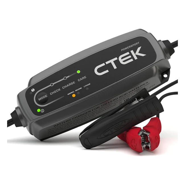 CTEK CT5 Power Sport Batterie Ladegerät 12 V Charger LiFePO4 AGM Charger Lithium-Ionen Charger Motorrad Quad Bike Snowmobile Wassersport Batteriepflege mit Rekonditionierungsmodus