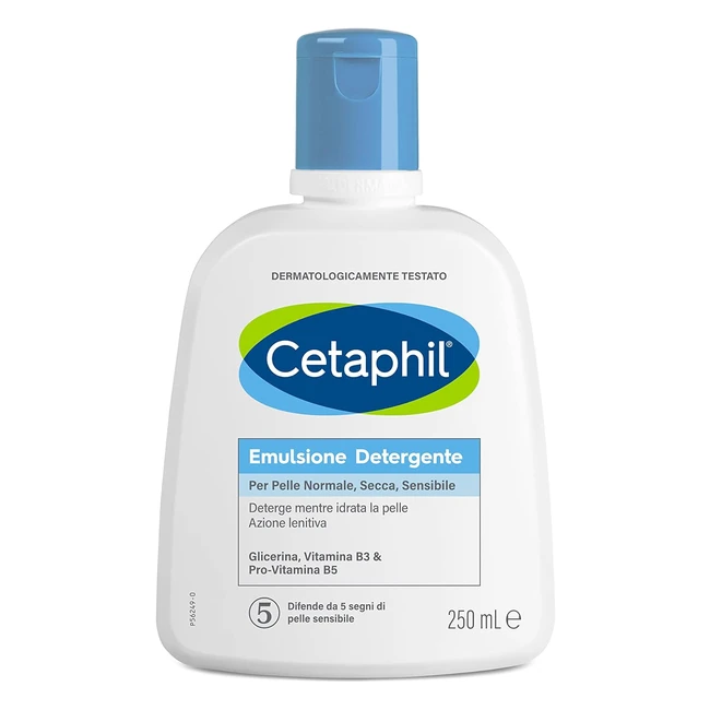 Cetaphil Emulsione Detergente Viso e Corpo 250ml - Pelle Sensibile e Secca - Idr
