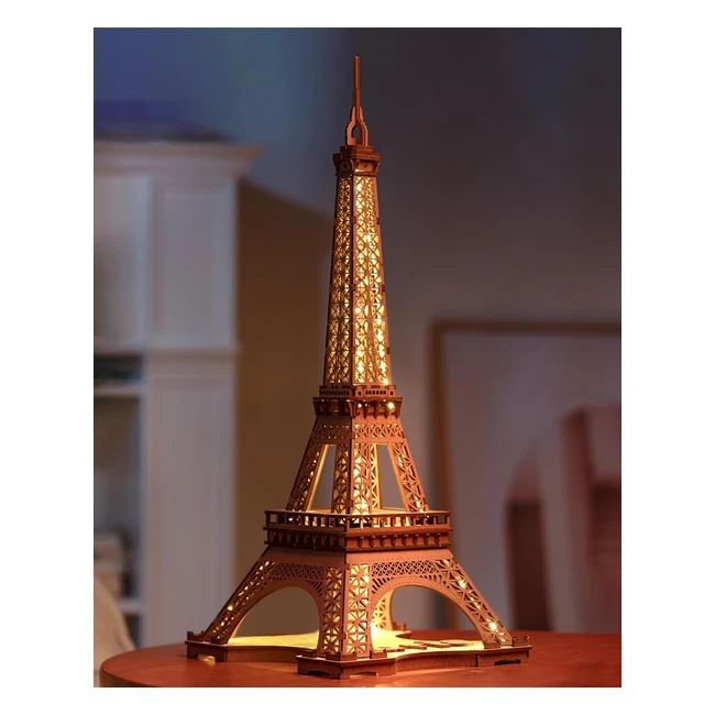 Puzzle 3D LED Tour Eiffel Bois Maquette Adulte 164 pices