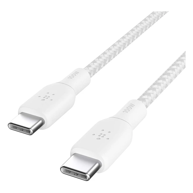 Belkin USB-C/USB-C Kabel 100 W Power Delivery USB-IF zertifiziert 2 m - iPhone 15 iPad Pro MacBook Galaxy S24 Pixel mehr