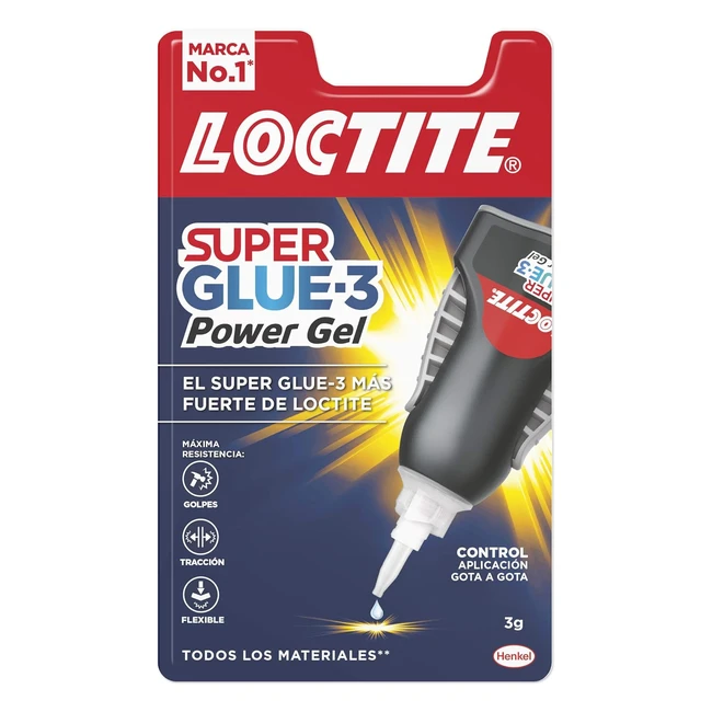 Loctite Super Glue3 Power Flex Control - Adhesivo de Alta Resistencia