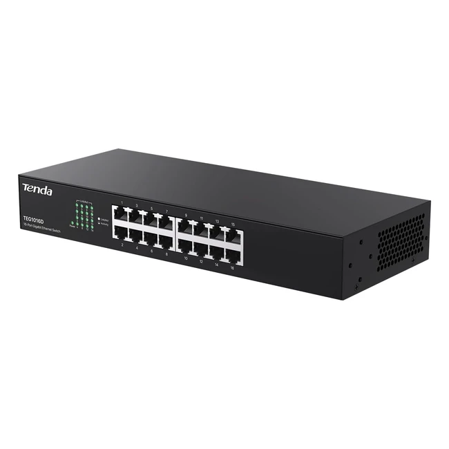 Switch Ethernet Gigabit Tenda TEG1016D 16 Puertos RJ45 101001000 Mbps
