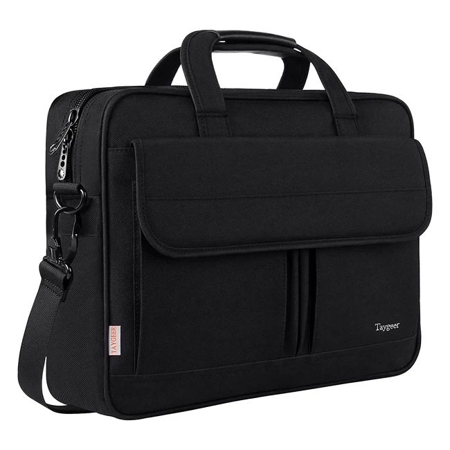 Taygeer Laptop Bag 17 Inch Large Business Water Resistant Briefcase with Shoulde