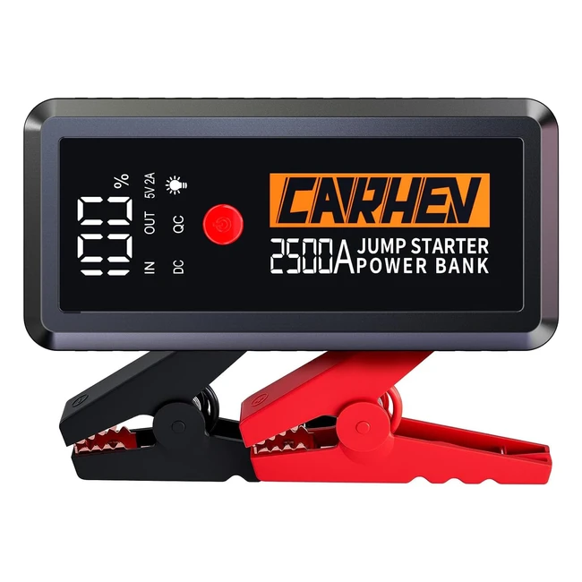 Carhev Jump Starter Power Bank 2500 A Peak Current 21800 mAh 12 V Starter Power 