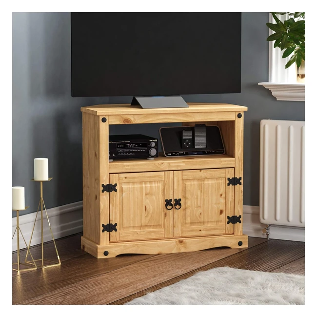 Amazon Brand Movian Corona TV Cabinet Solid Pine Wood 70 x 775 x 40 cm - Rustic Design & Easy Assembly