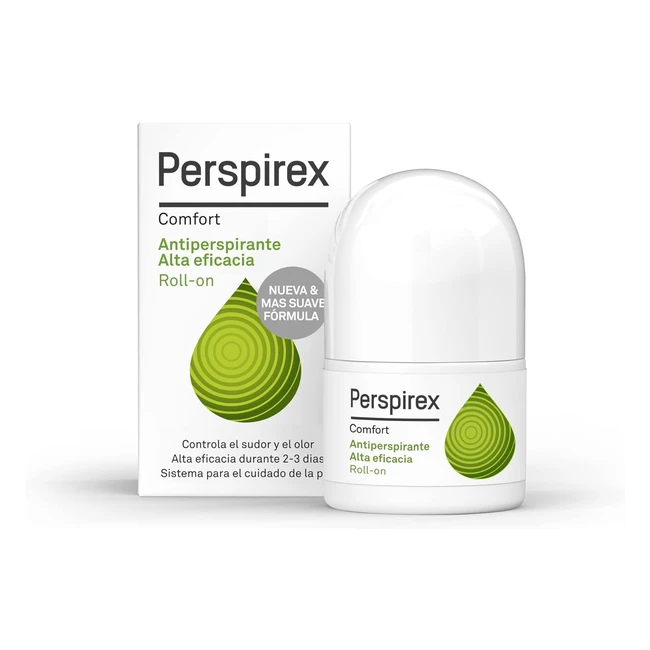 Perspirex Comfort Desodorante Antitranspirante Axilas Roll On 20ml - Controla Sudor y Olor