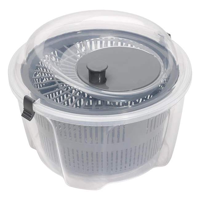 Chef Aid Clear Plastic Salad Spinner 44L Capacity 245cm x 16cm Easy Spin