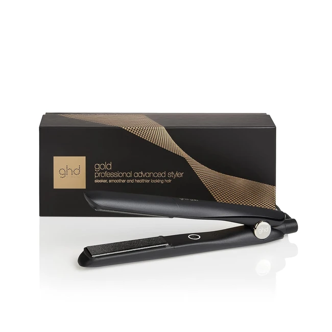 ghd Gold Styler - Professionelle Haarglätter für glätten, locken und wellen - 185°C optimale Stylingtemperatur - Dual-Zone-Technologie - Schwarz