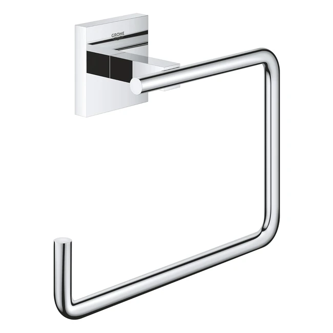 Grohe Start Cube Towel Ring Bathroom Wall Mounted Holder Metal 193mm Easy Fit Qu