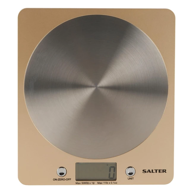 Salter 1036 OLFEU16 Olympus Digital Kitchen Scale - 5kg Capacity Stainless Steel Platform - Add & Weigh - Tare Function