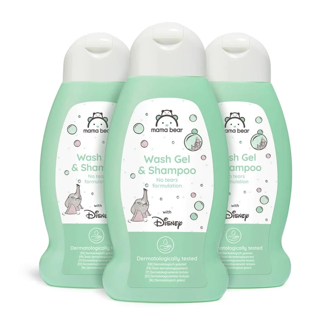 Disney Baby Mama Bear Waschgel & Shampoo, Packung mit 3 x 300 ml, keine Tränenformel