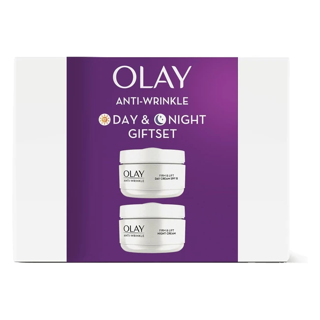 Olay Anti Wrinkle Skincare Gift Set SPF 15 Face Moisturiser Night Cream Niacinam