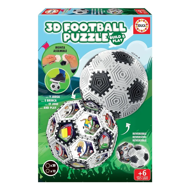 Educa Puzzle Ball 3D 32 pices - Jouez assembler formes sphre bracelet diabolo to