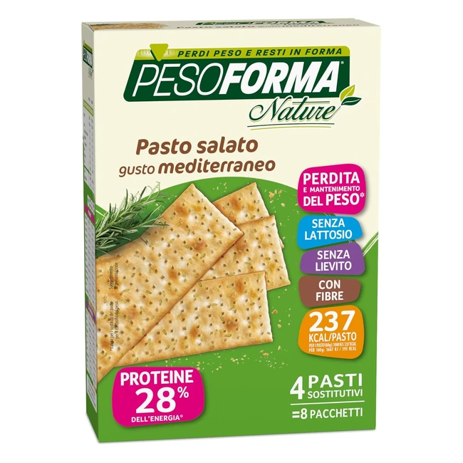 Pesoforma Nature Cracker Pasto Mediterraneo 4 Pasti Dimagranti 100% Vegetale