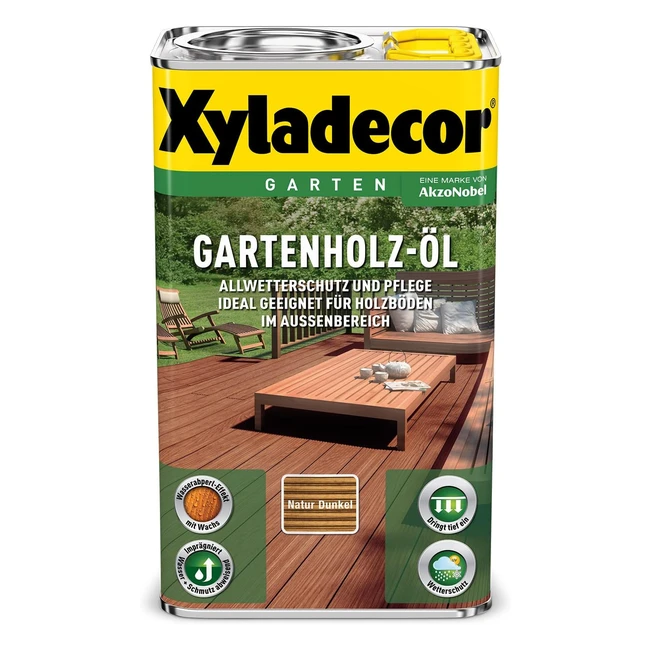 Xyladecor Gartenholzl 25L Natur Dunkel - Imprgniert wetterfest geruchsmild