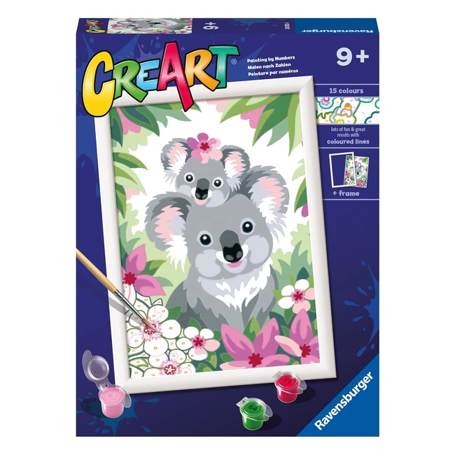 Kit Pintar por Nmeros Ravensburger Koalas Adorables - Juego Creativo Nios y 