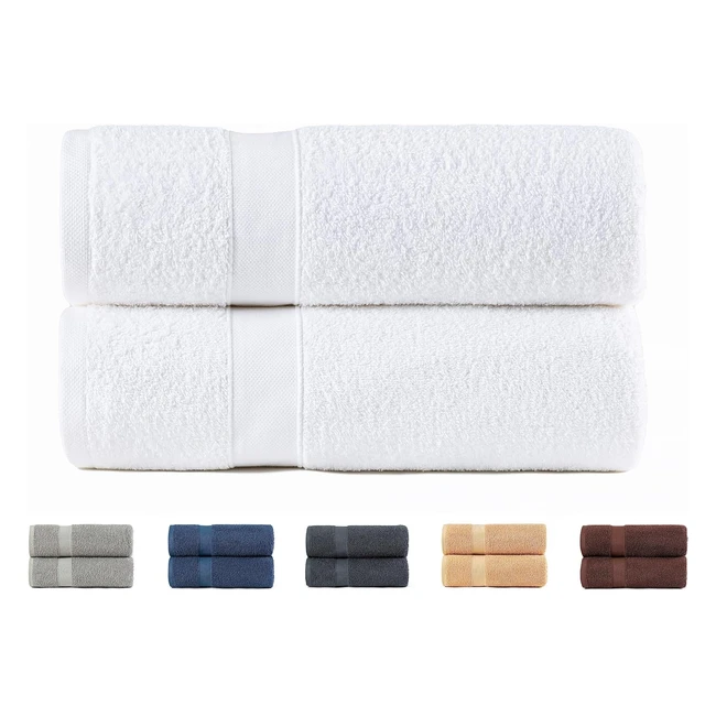 Lot de 2 serviettes de bain 100% coton extra doux - Todocama - Réf. 550 - Absorbantes