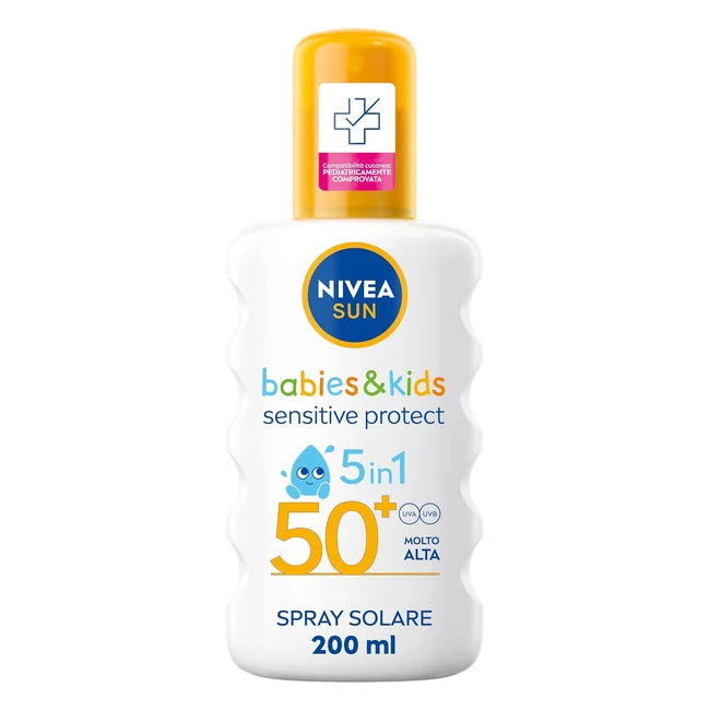 Nivea Sun Crema Solare Spray Kids Sensitive Protect  Play FP 50 - Protezione Al