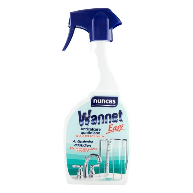 Detergente Anticalcare Nuncas Wannet Easy 500ml - Pulizia Delicata e Brillantezz