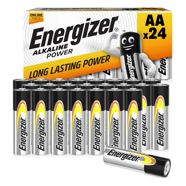 Energizer AA Batterien Alkaline Power Pack von 24 - Langlebige und sichere Energiequelle