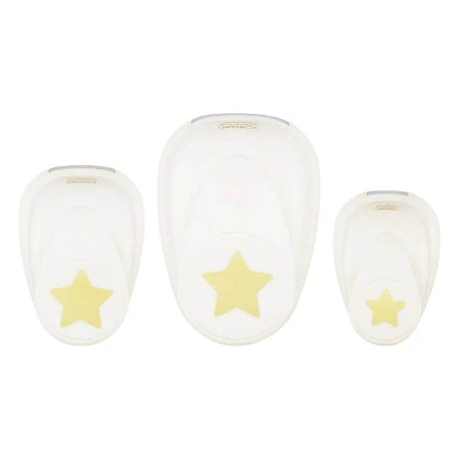 Vaessen Creative Craft Paper Punch Set Stars 3 Punches - DIY Projects