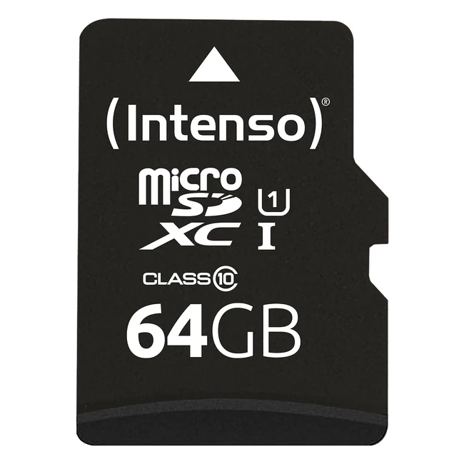 Intenso Premium microSDXC 64GB Class 10 UHS-I Speicherkarte Schwarz