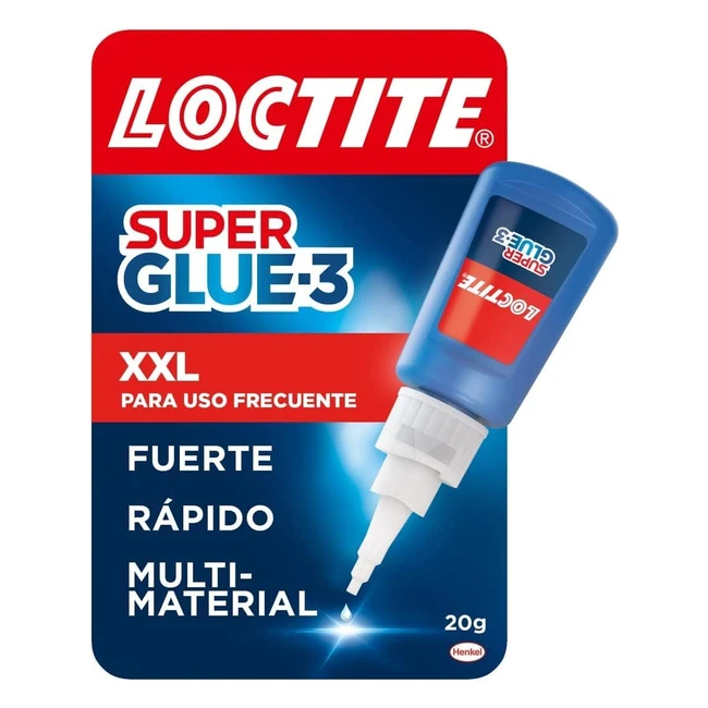 Loctite Super Glue3 XXL 1x20g Universal Triple Resistencia Adhesivo Transparente
